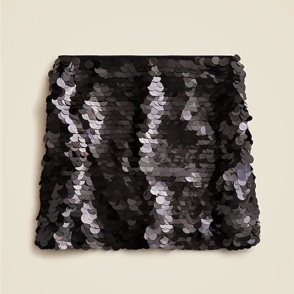 Sold J Crew Collection circle-sequin mini skirt Womens Size 4 black  msrp-$248 - Picture 2 of 9
